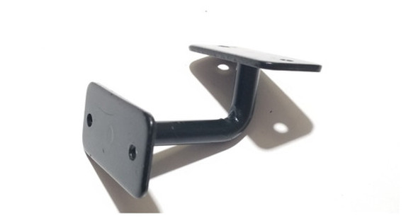 Soporte Para Pasamano Plano De Hierro Negro Base Rectangular 0