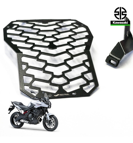 Kawasaki Versys 650 - Protector Cubre Faro Óptica Aluminio 1