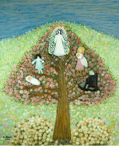 Annie Namer. Óleo.  Árbol De La Vida De Una Mujer 0