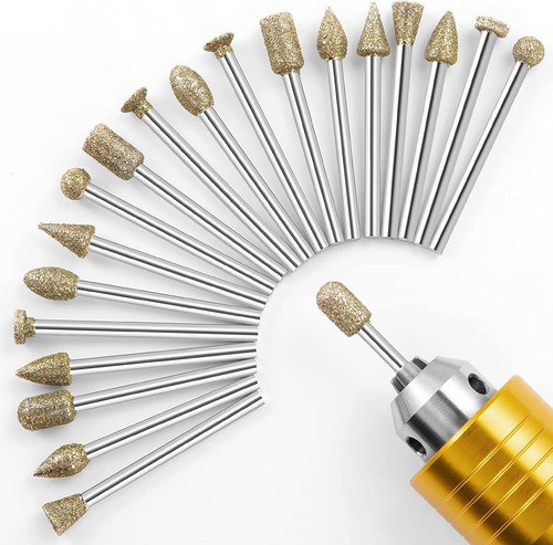 Juego De 20 Brocas Para Tallado De Piedra, Ceramica, Vidrio 0