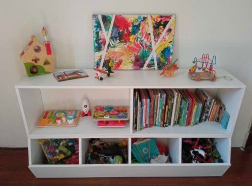 Organizador De Juguetes Libros Biblioteca En Melamínico Mdf 1