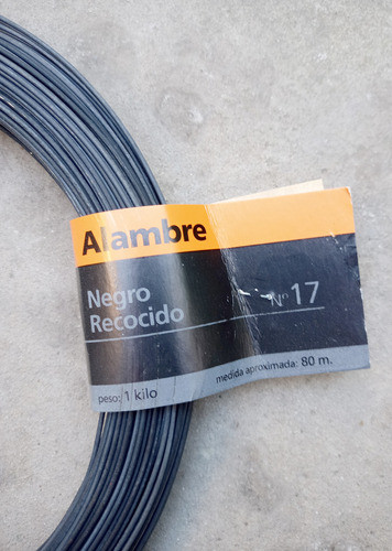 Alambre Negro Recocido Nº17 1kg 80 Metros 1
