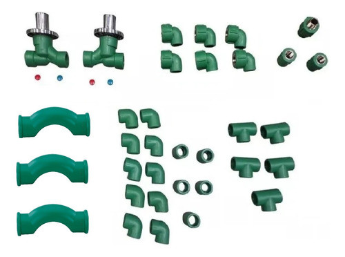 Kit D Instalación Para Baño 20mm Combo Termofusión Amanco 0