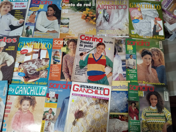 Lote X17 Revistas Tejidos Ganchillo Crochet Dos Agujas Sandr 0