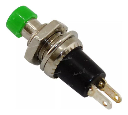 20 Pulsadores Mignon Norma Abierto 7mm Redondo 1a 250v Verde 0