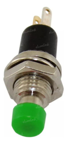 20 Pulsadores Mignon Norma Abierto 7mm Redondo 1a 250v Verde 1