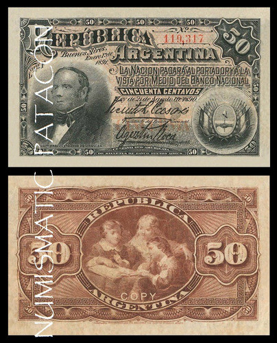 Colección Completa Billetes Caja De Conversión 1891 Y 1892 1