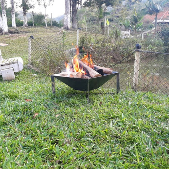 Lareira A Lenha Para Área Externa Jardim Cor Bruta Do Aço 1