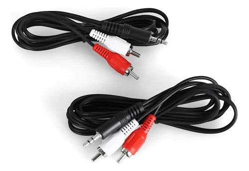 Combo X2 Cable Rca Miniplug Audio Auxiliar 3,5 1.5 Mts 2x1 0