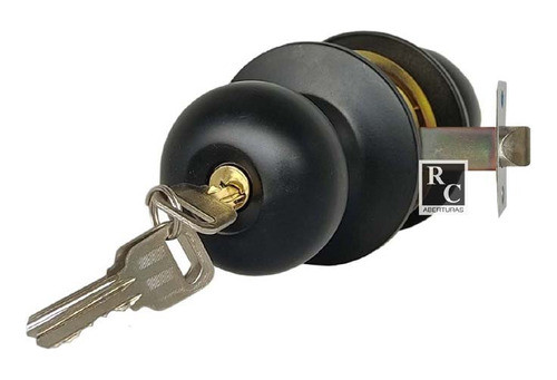 Pomo Negro Con Llave Para Puerta De Interior Calidad Rc 0