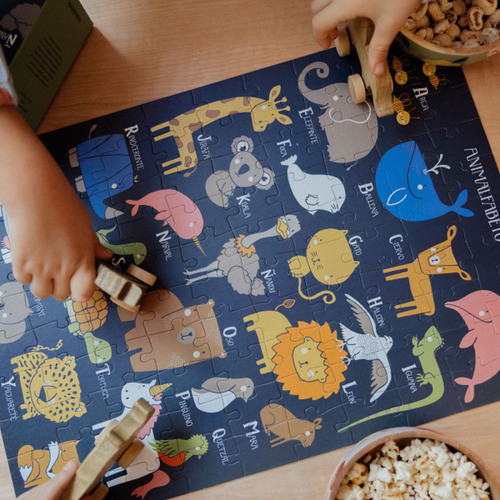Rompecabezas 100 Piezas Puzzle Monoblock Animalfabeto 1