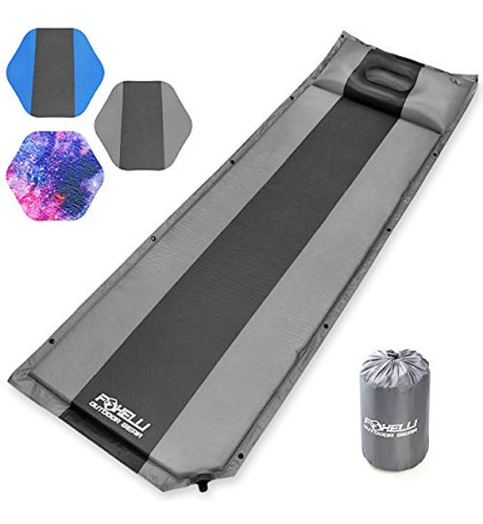 Foxelli Self Inflating Sleeping Pad For Camping, Backpacking 0
