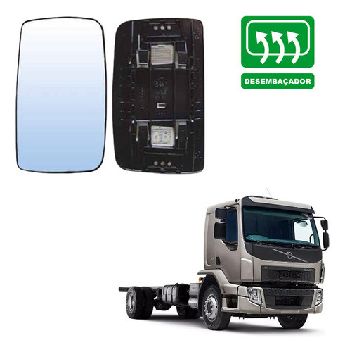 Vidro Retrovisor Principal Volvo Vm + Desem Direito/esquerdo 1