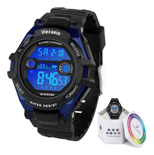 Reloj Digital Para Niños, Agua Resistente Con Luces Led 0 Reloj Digital Para Niños, Agua Resistente Con Luces Led 0