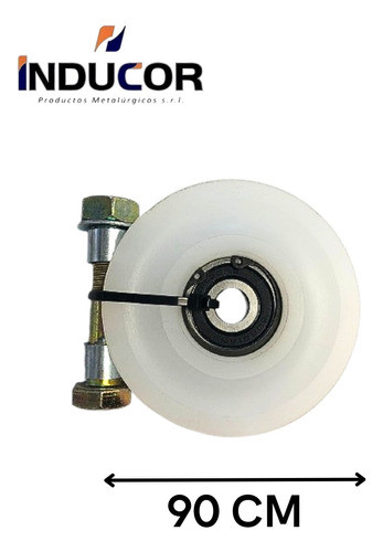 Rueda Porton Nylon Polipropileno 90 Mm Canal U C/ruleman 1