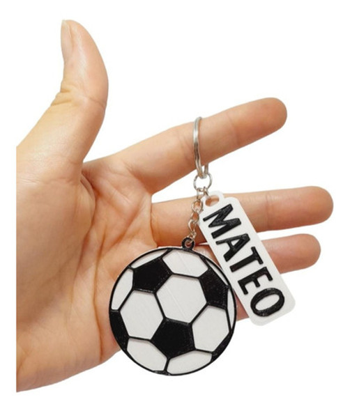 20 Souvenir Pelota Futbol Llavero Personalizado Con Nombre 0