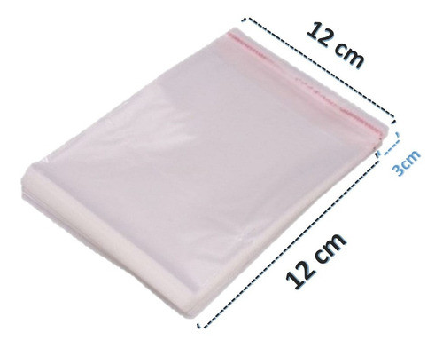 Saco Adesivado Plastico Transparente 12x12 C/ 500 Unidades 1