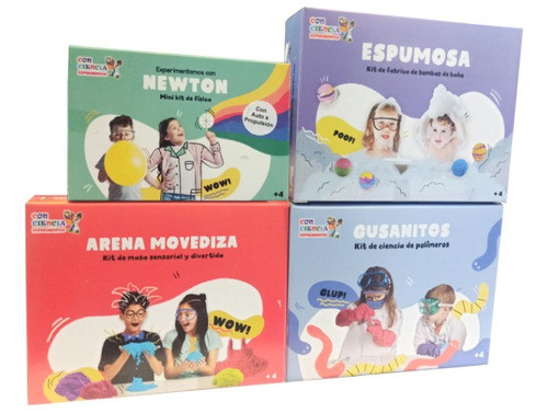 Combo De 4 Juegos De Ciencia Conciencia Fisica Quimica Niños 0