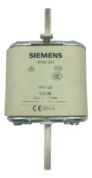 Fusível Siemens Nh3gg 630a 500v 120ka  3na3 372 0