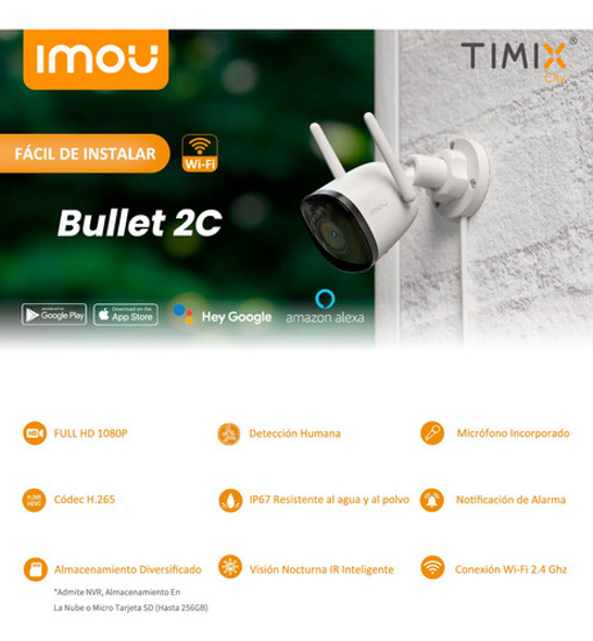 Kitx2 Cámara De Seguridad Wifi Imou Ip Exterior +64gb 1