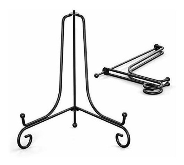 Soporte De Metal Plegable Para Cartel/foto/plato 15cm X2 Neg 0