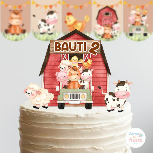 Kit Imprimible La Granja Acuarela Personalizado 1