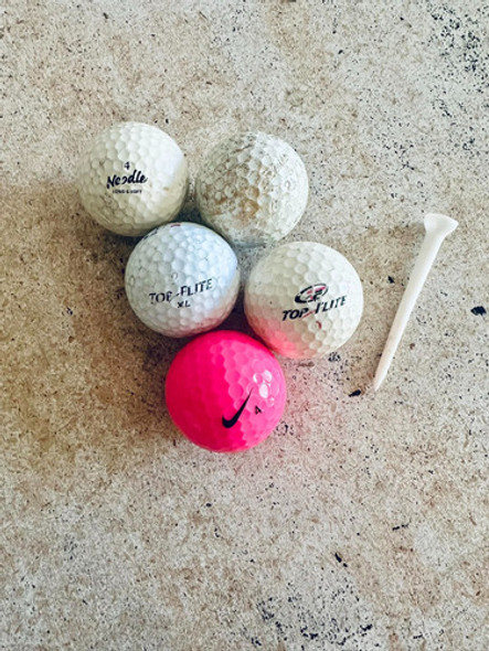 5 Pelotas De Golf Usadas + Pinche + Guante Footjoy Izq 1 5 Pelotas De Golf Usadas + Pinche + Guante Footjoy Izq 1