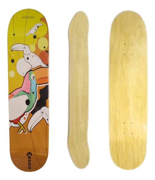 Kronik Skate Shape Madeira Marfim Tabua 8'' Profissional 0