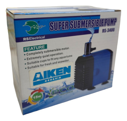 Bomba Rs 3400 880 L/h Pecera Acuario Hidroponia Fuente Lomas 0