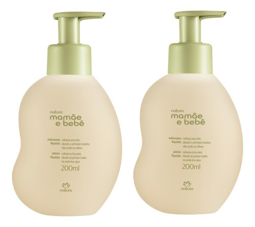 Natura Mamae Bebe Sabonete Liquido Cabeca Pes 02 Unidades 0