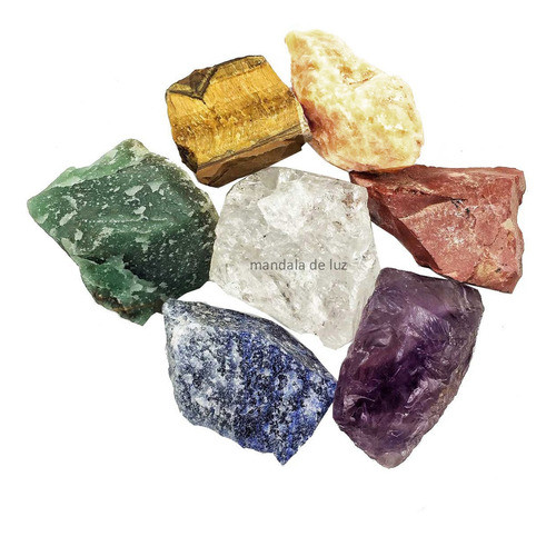 Kit Misto De 7 Pedras Chakras Brutas 100% Naturais Combo 0