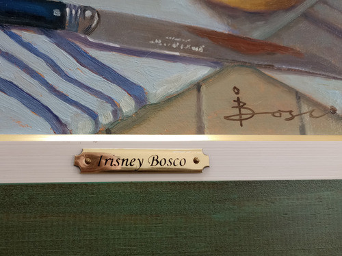 Pintura Em Óleo /tela 28x28cm Com Moldura. Irisney Bosco. 1
