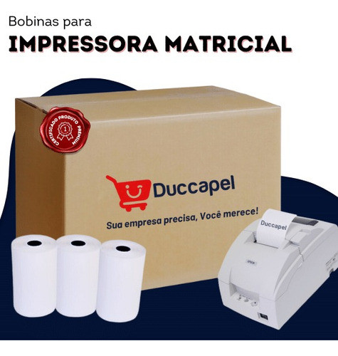 Bobina De Impressora 76x30 Caixa 10 Rolos 7.6 Largura 1