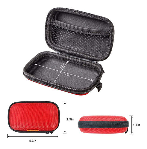 Estuche Rigido Para Auriculares - Rojo 1