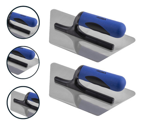 Kit 2 Desempenadeira Efeitos Decorativos Trapezio Inox Roma 0