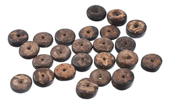 4 hebras Café Oblato De Cáscara De Coco Abalorio Espacia. 1