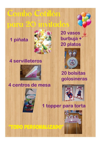 Cotillón Cumple Infantil Personalizado X 20 Merlina 1
