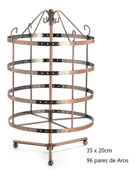 Exhibidor Aros Bijou Giratorio Metal (3268) 1