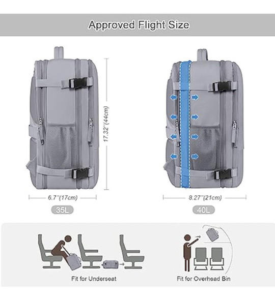 Sinaliy Mochila De Viaje, Gris, Mochilas De Viaje 1