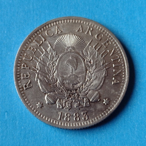 Moneda De Plata Patacón De 50 Centavos Año 1883 0