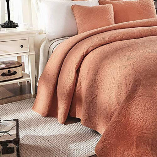 Tache Algodón Naranja Pastel Piedra Rústica Lavada Reversibl 1