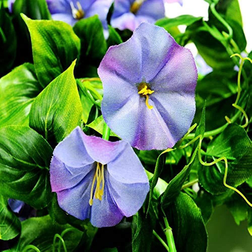 Airsun Artificial Morning Glory Flower Vines, 2pcs 15feet Pl 1