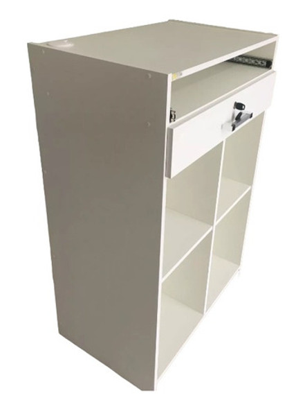 Balcão Caixa Branco Valet Gaveta  Mdf 15 Mm 0