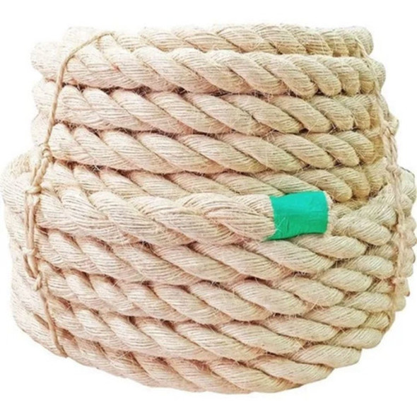 Corda Sisal Naval 50mm 30 Metros Artesanato Decorações Decks 0