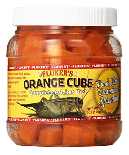 Flukers 6 Oz Orange Cube Complete Cricket Diet 0