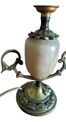 Lamparas Veladores Antiguos Bronce Y Alabastro 1
