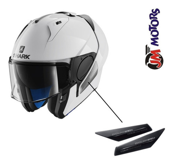Jm Tapa Lateral Casco Rebatible Shark Evo One Negra 1
