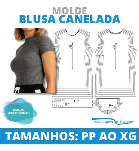 Molde Blusa Canelada, Modelagem&diversos, Email 0