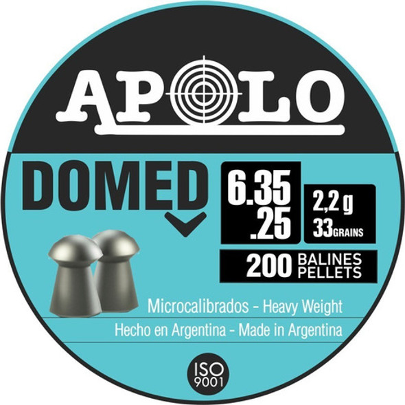 Chumbos Apolo Domed 6.35 X 200uni 33 Grains 1