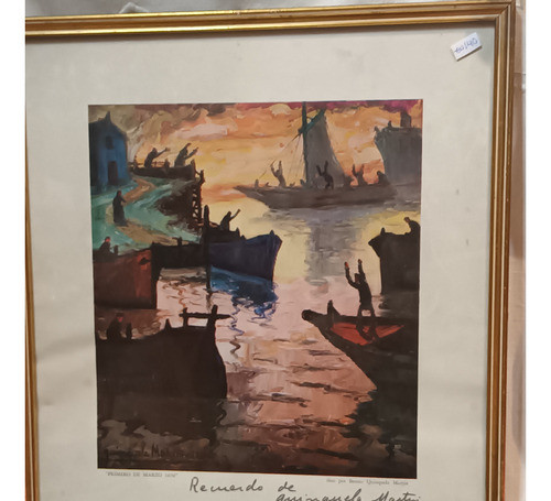 Quinquela Martin Lamina Dedicada Y Firmada Año 1972 1